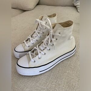 White platform converse